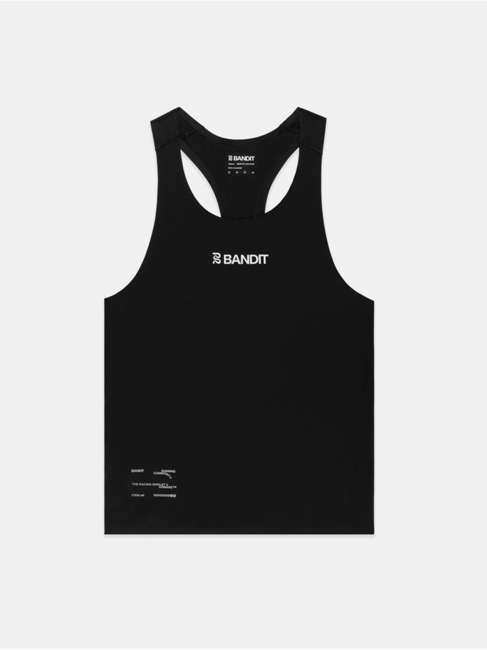 Bandit Black Drift Performance Racerback Singlet